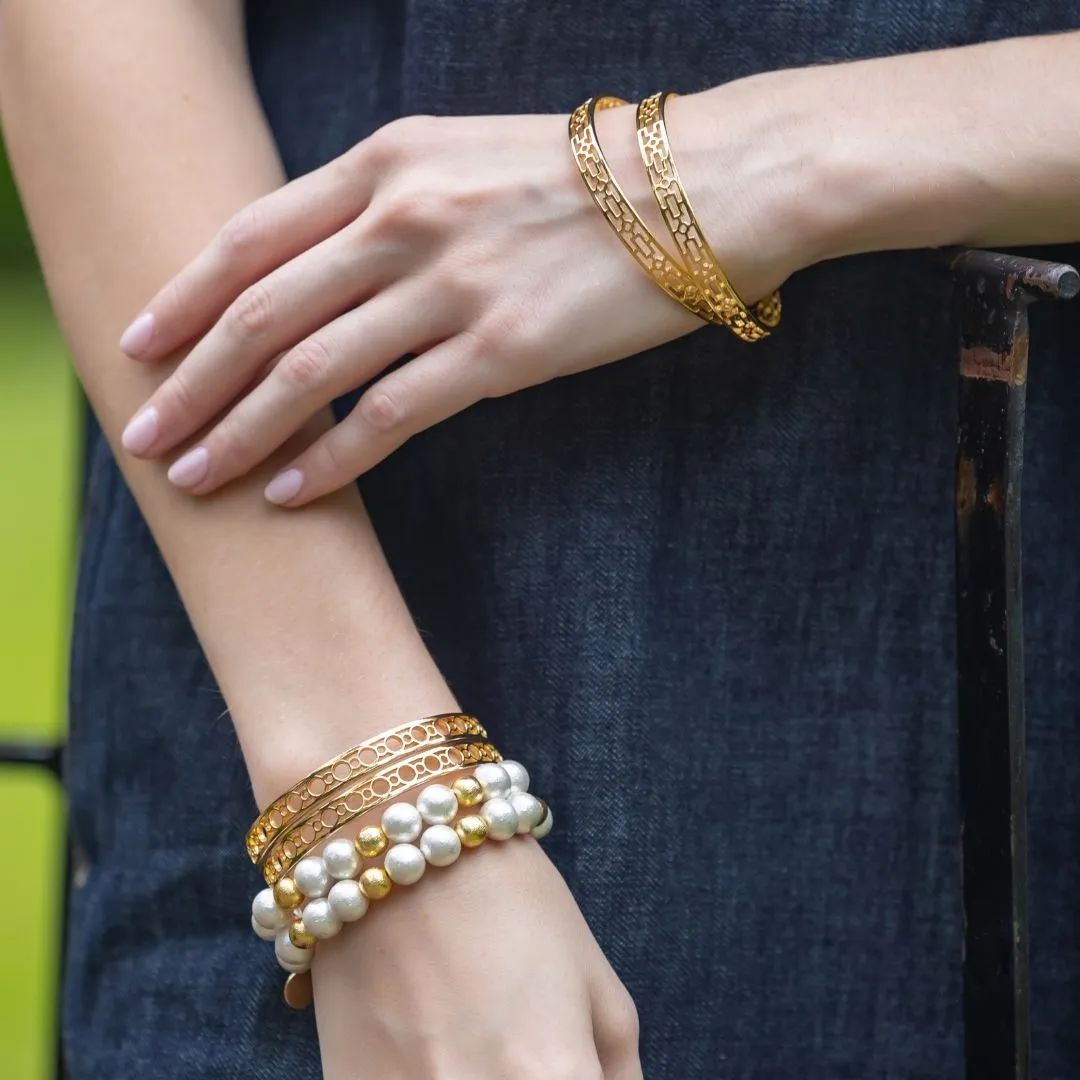 Olivia Cotton Pearl & Multi Gold Bracelet