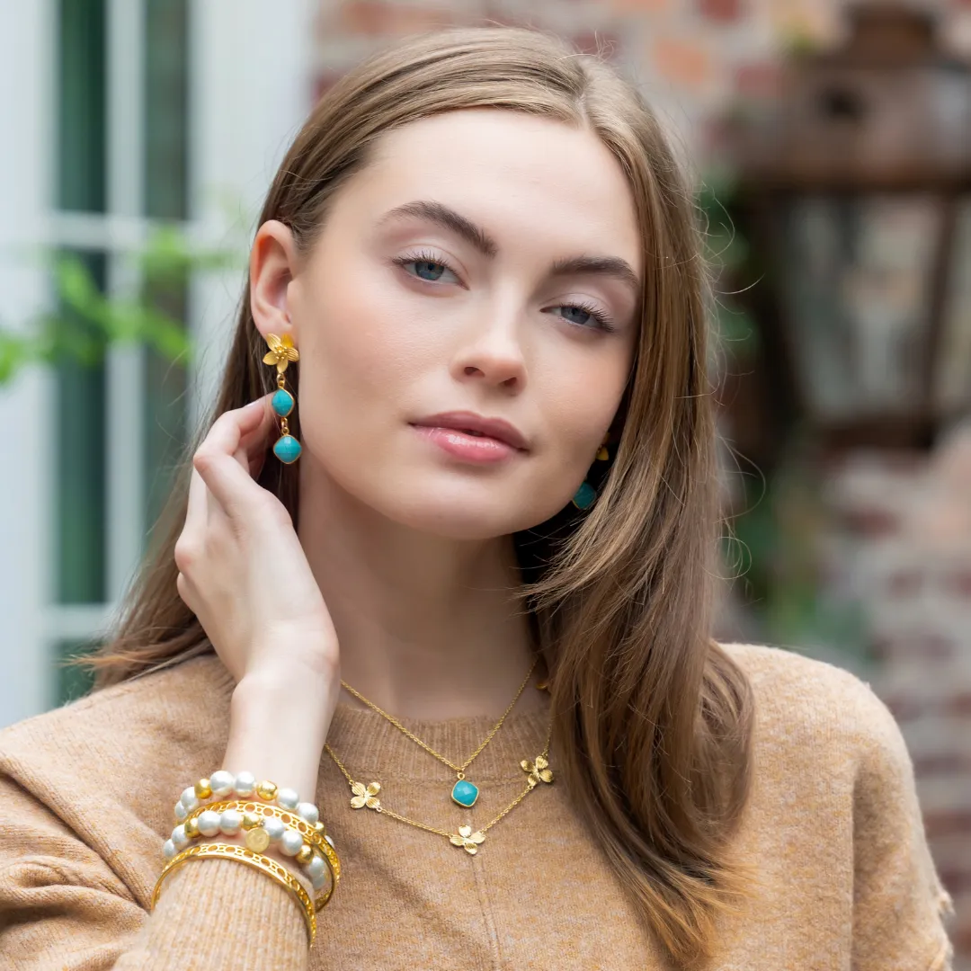 Olivia Cotton Pearl & Multi Gold Bracelet