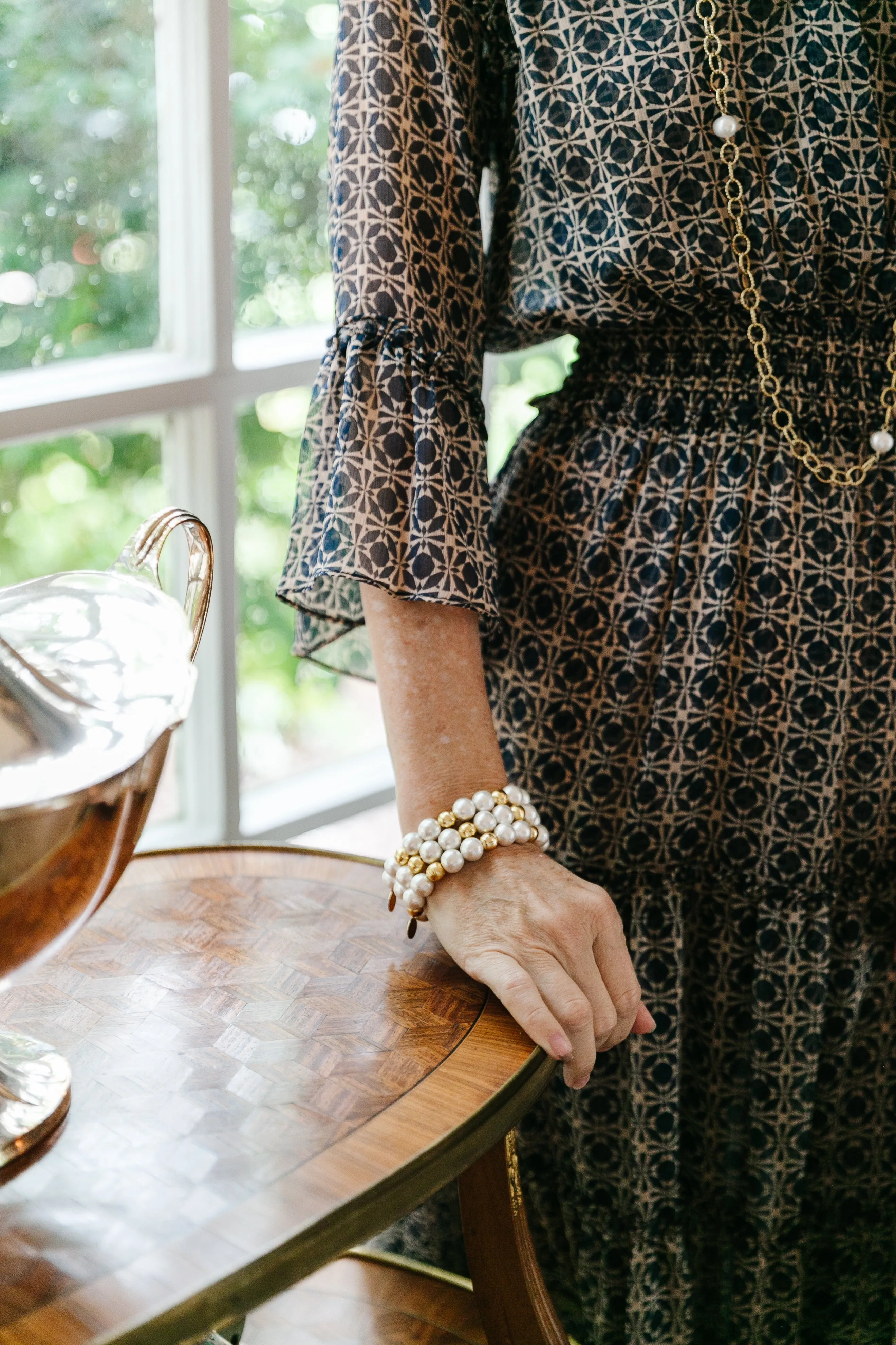 Olivia Cotton Pearl & Multi Gold Bracelet
