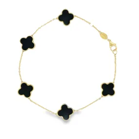 Onyx Clover Bracelet 11.00 mm