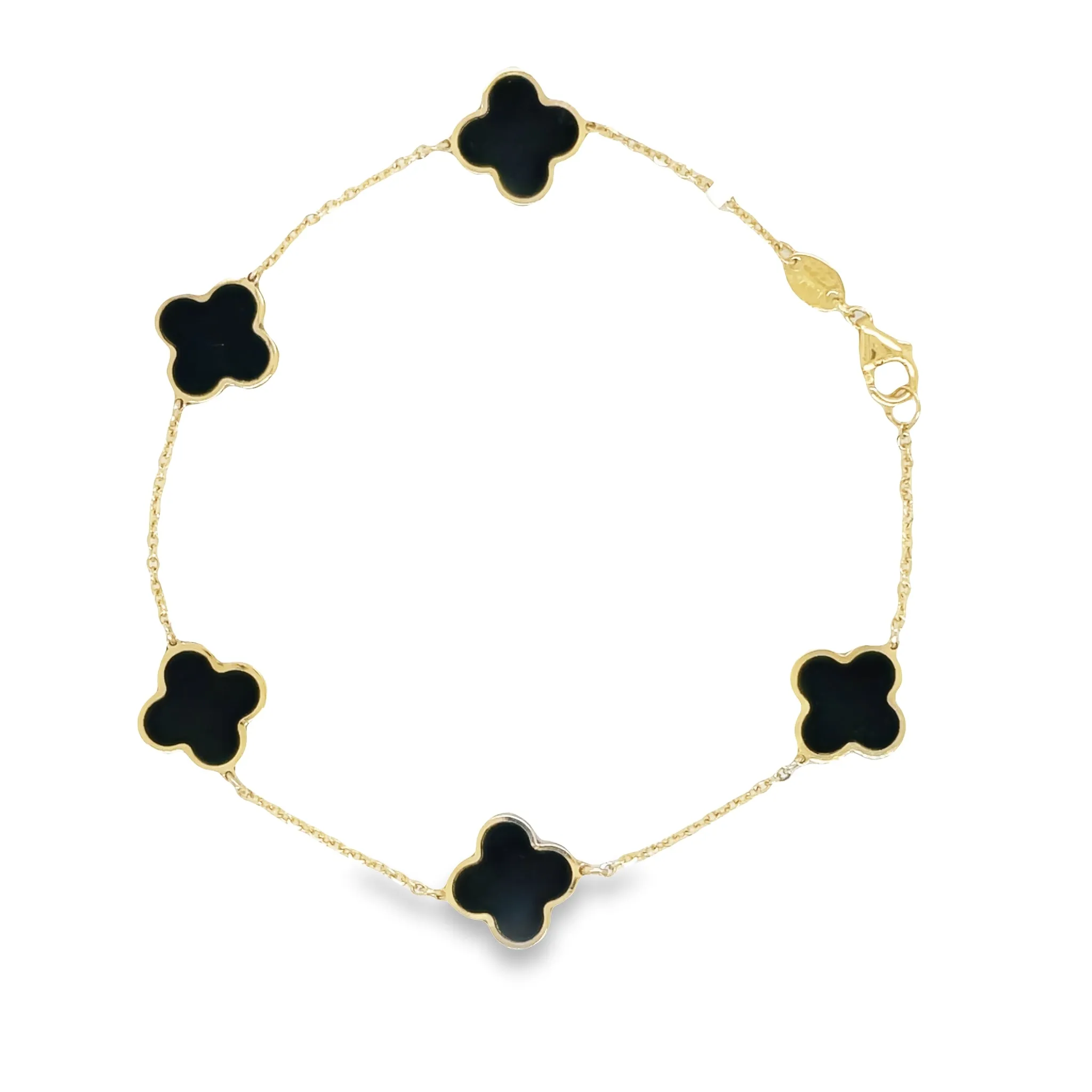 Onyx Clover Bracelet 11.00 mm