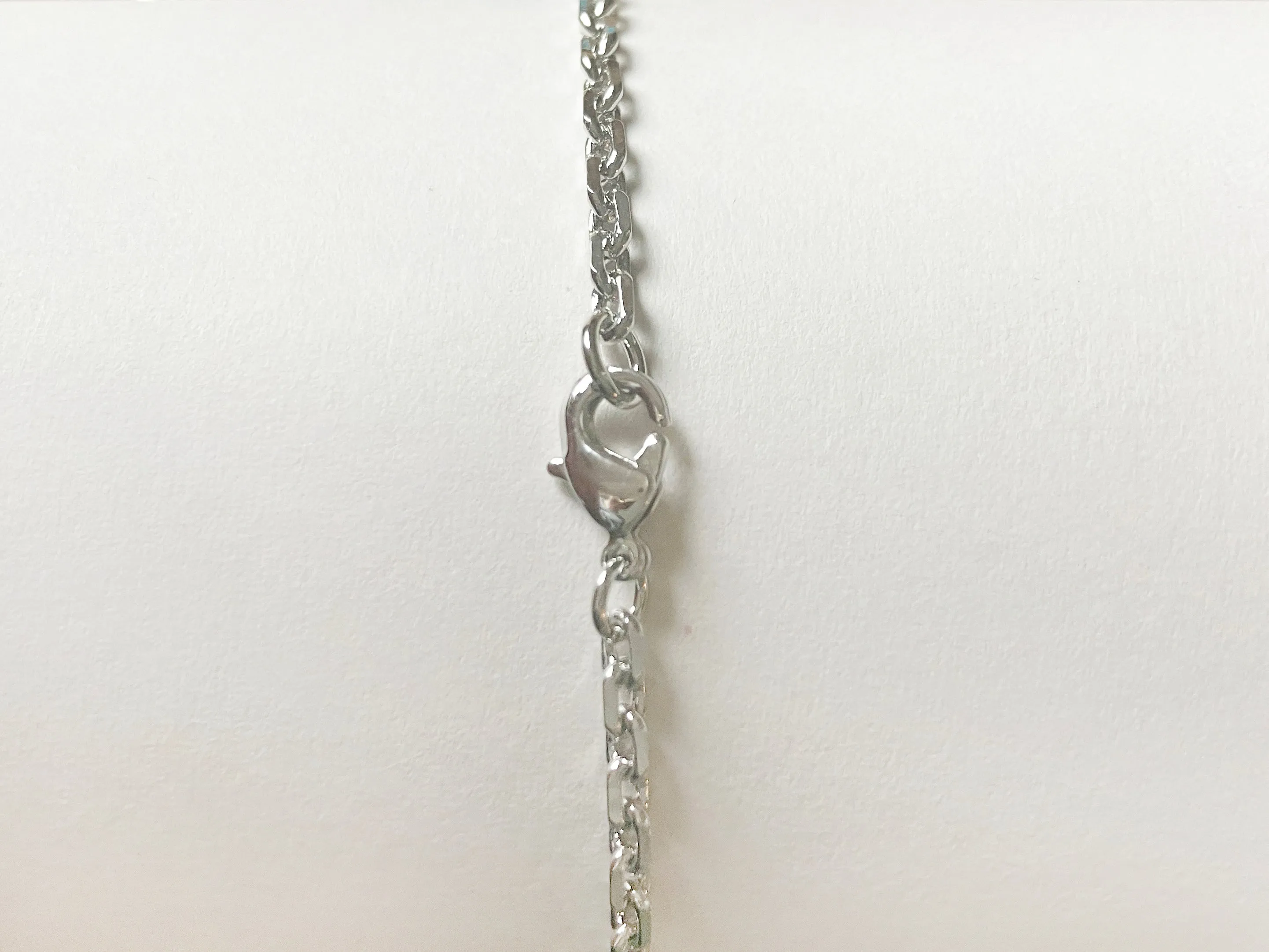 Onyx Quatrefoil Silver Plated Necklace
