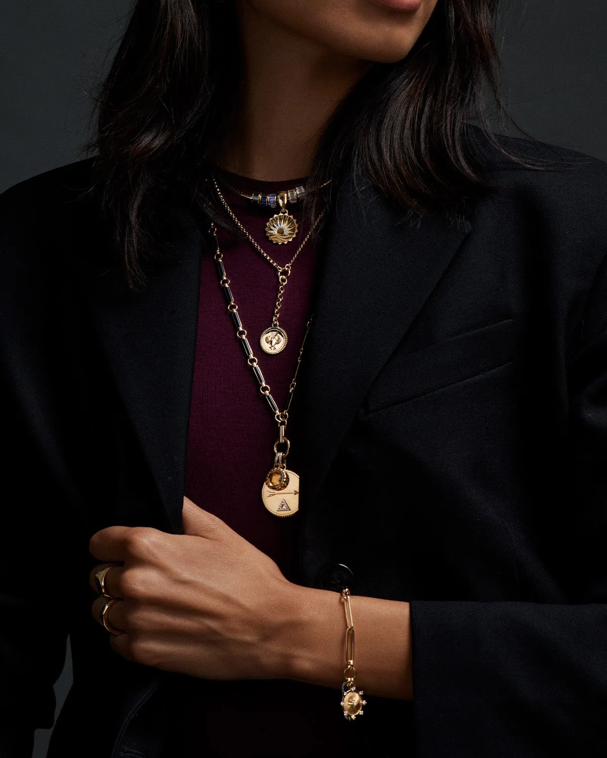 Onyx Stone Hanging Clockweight Chain