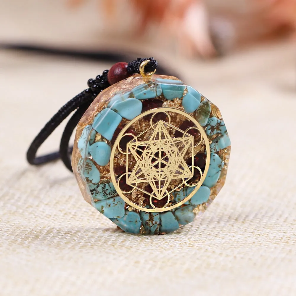 Orgonite Energy Pendant Metatron&#39;s Cube Reiki Energy Consciousness Promote Autonomy Test Transport EMF Crystal Pendant