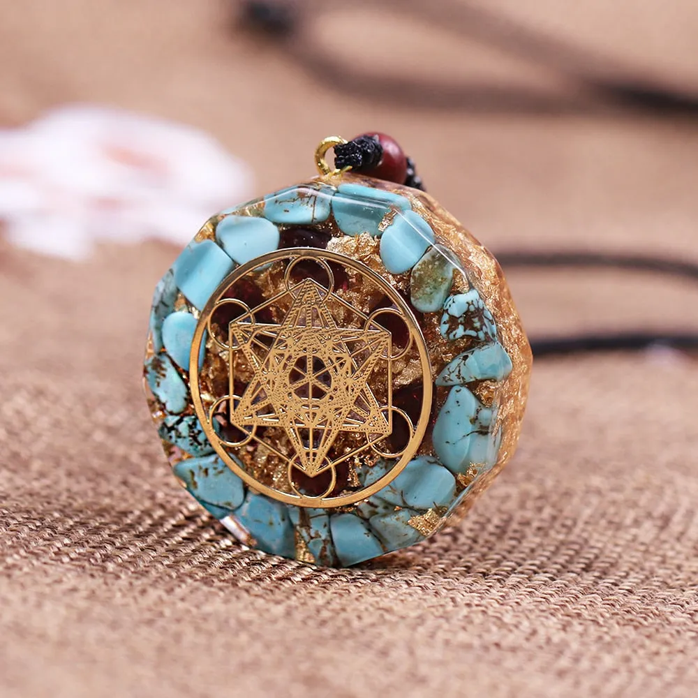 Orgonite Energy Pendant Metatron&#39;s Cube Reiki Energy Consciousness Promote Autonomy Test Transport EMF Crystal Pendant