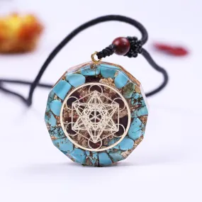 Orgonite Energy Pendant Metatron&#39;s Cube Reiki Energy Consciousness Promote Autonomy Test Transport EMF Crystal Pendant