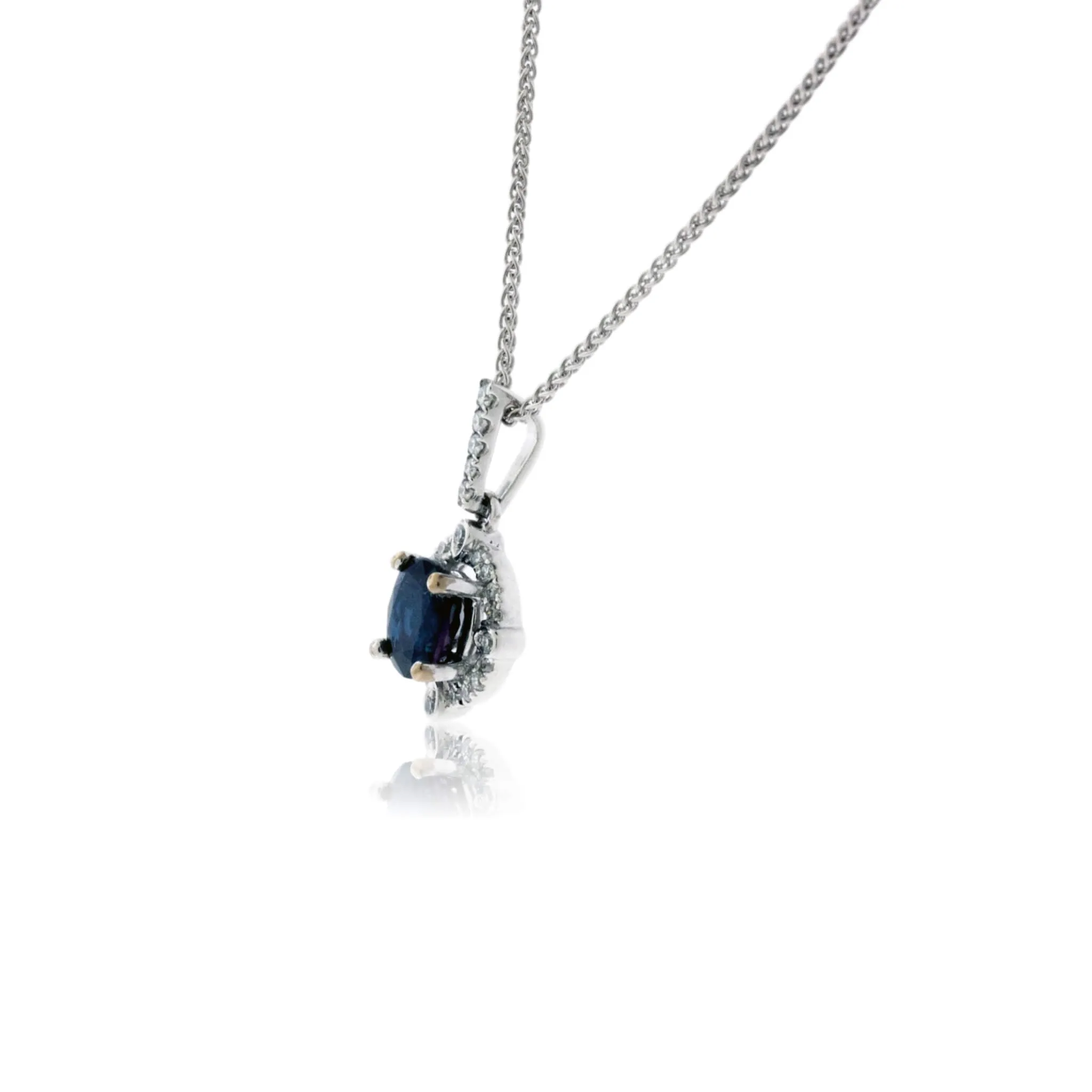 Oval Alexandrite and Diamond Necklace