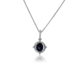 Oval Alexandrite and Diamond Necklace