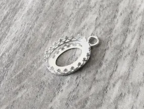 Oval Gallery Crown Bezel Pendant Blank | 6x8, 8x10, 12x10, 14x10, 18x13