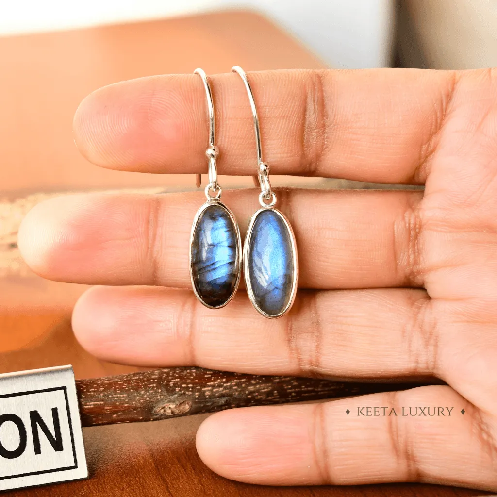 Oval Regency - Labradorite Earrings