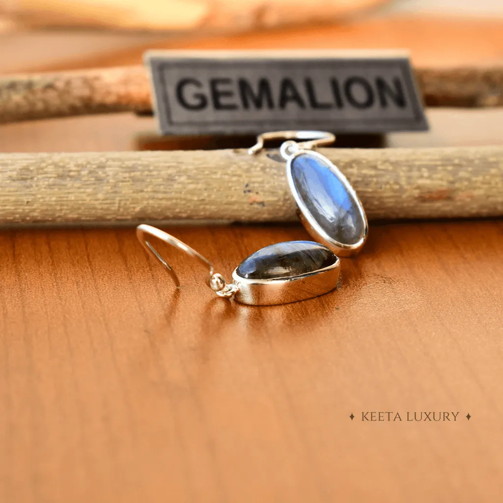Oval Regency - Labradorite Earrings