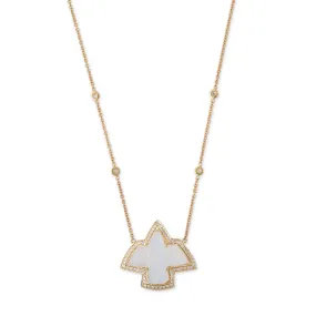 PAVE SMALL MOONSTONE THUNDERBIRD NECKLACE