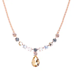 Pear and Round Necklace in "Earl Grey" *Preorder*