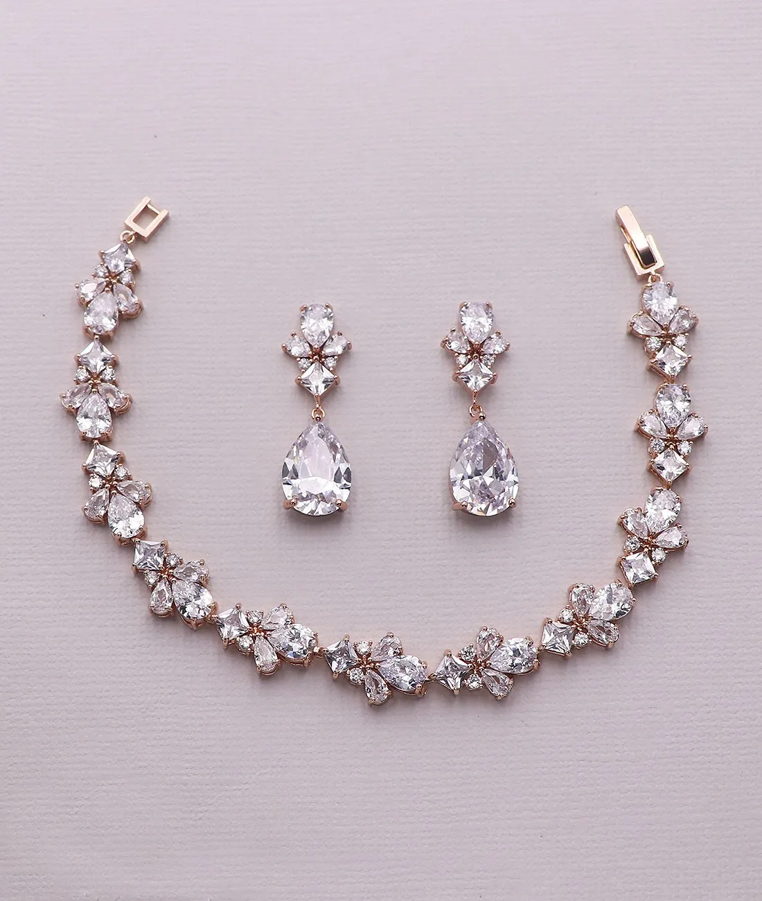 Pear Drops CZ Earrings