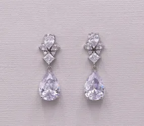 Pear Drops CZ Earrings