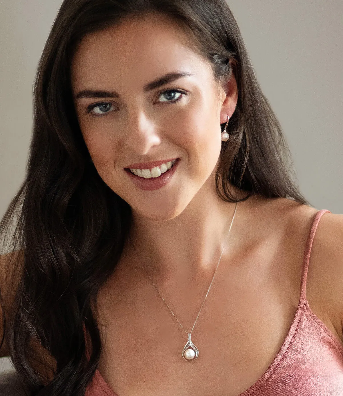 Pearl Drop Earrings Bella Sterling Silver