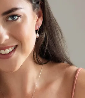 Pearl Drop Earrings Bella Sterling Silver
