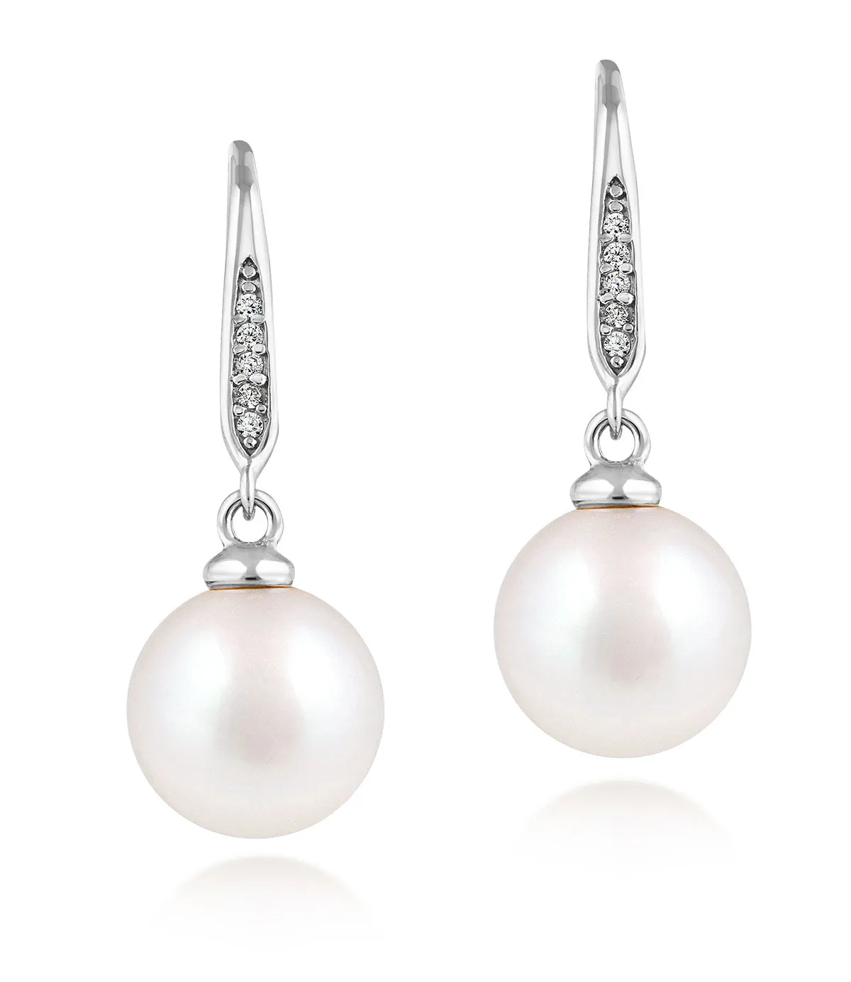 Pearl Drop Earrings Bella Sterling Silver