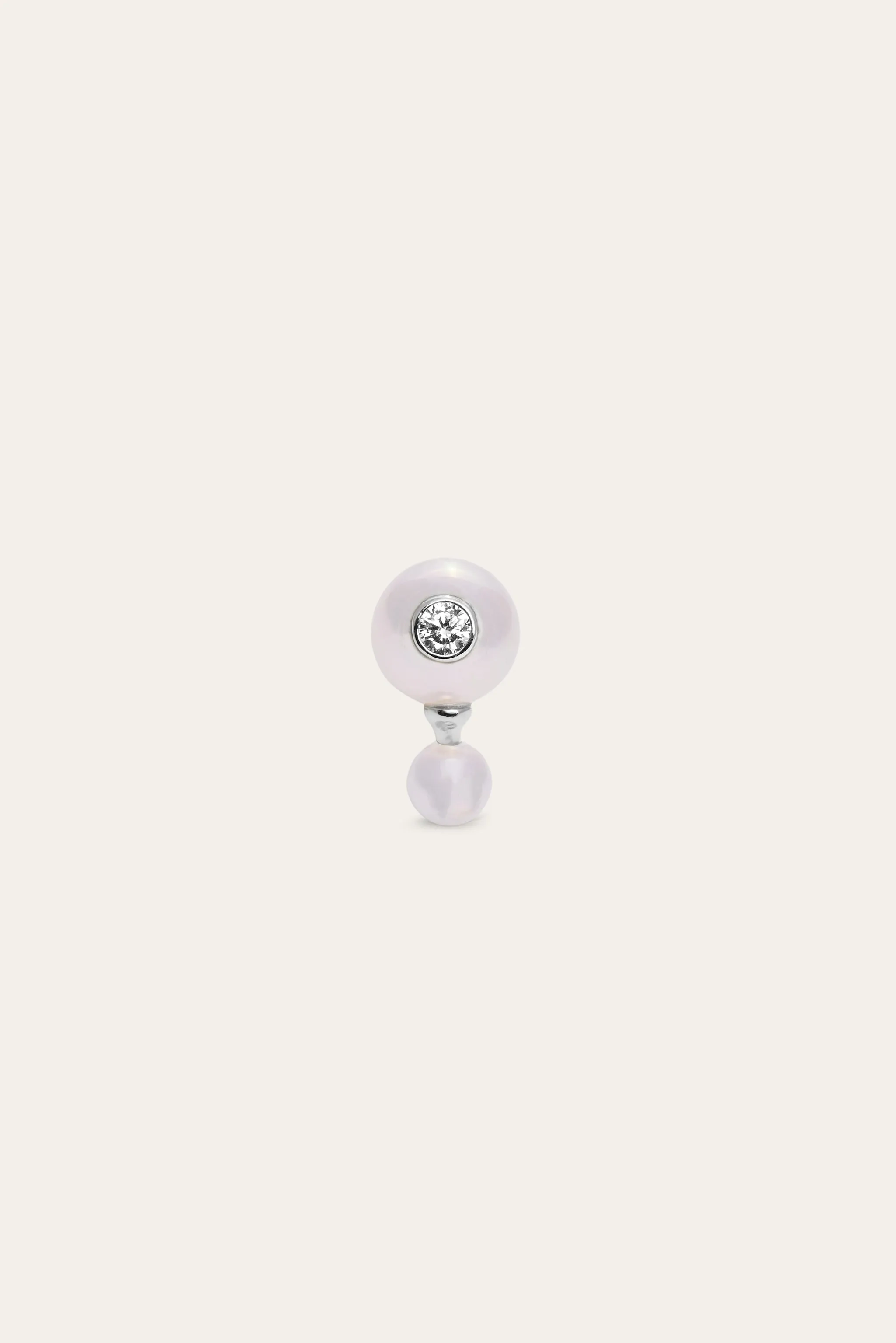 Pearl Essence Silver Double Stud