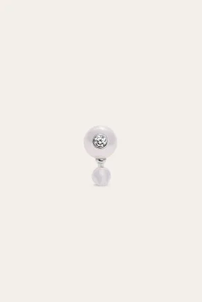 Pearl Essence Silver Double Stud