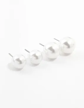 Pearl Stud Earrings 2-Pack