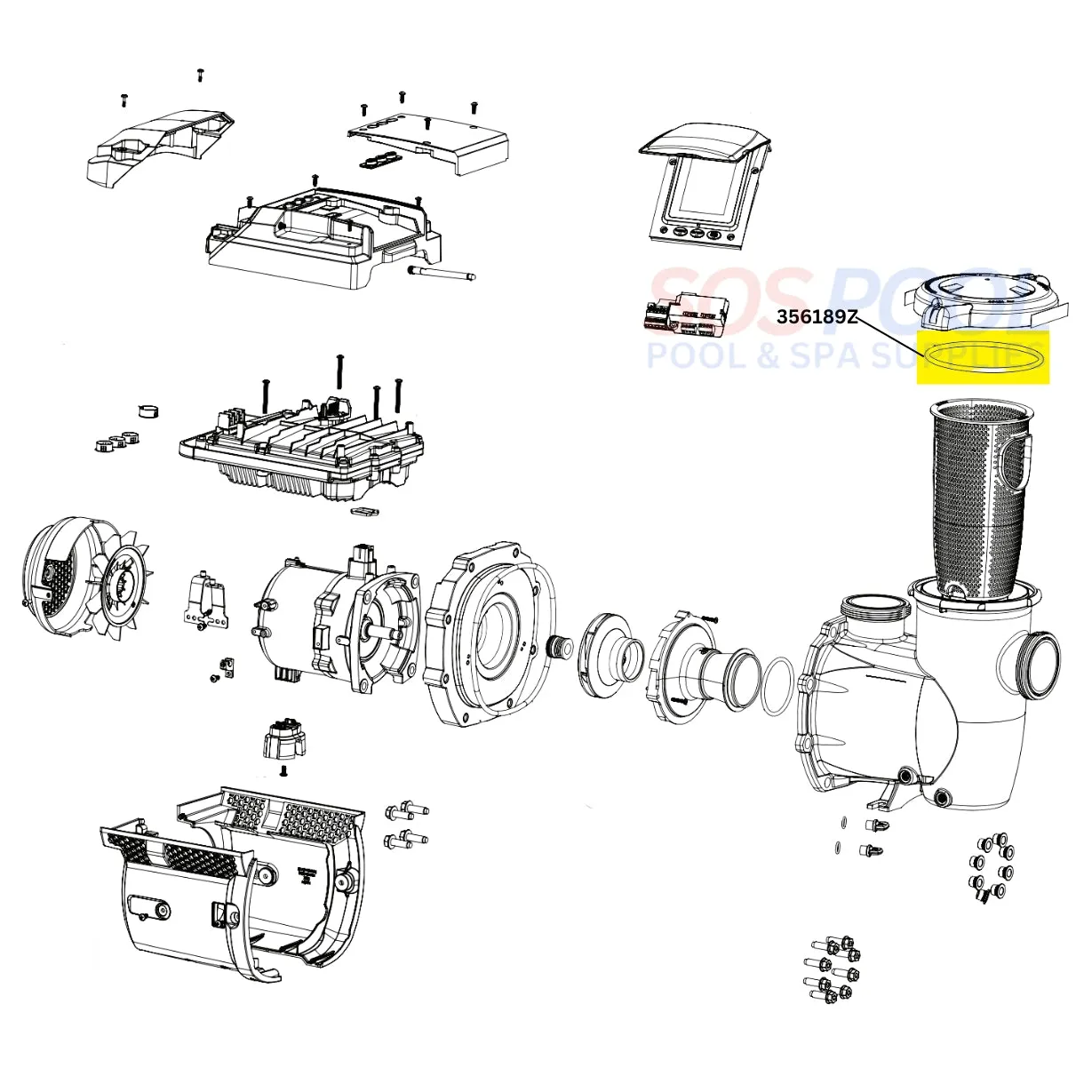 Pentair Lid O-Ring For Pentair Intelliflo3 VSF Pumps | 356189Z
