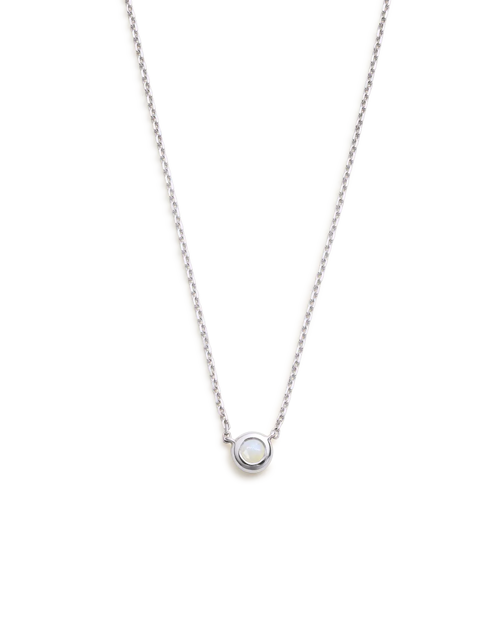 PETITE BIRTHSTONE NECKLACE (STERLING SILVER)