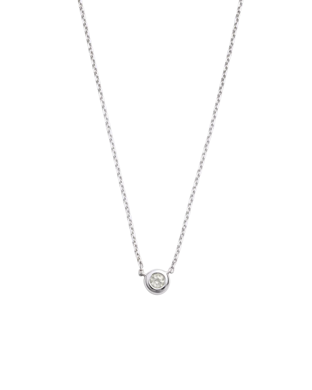 PETITE BIRTHSTONE NECKLACE (STERLING SILVER)