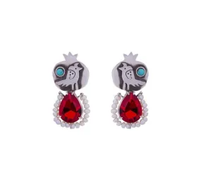 Pomegranate & Bird w/Crystal Drop
