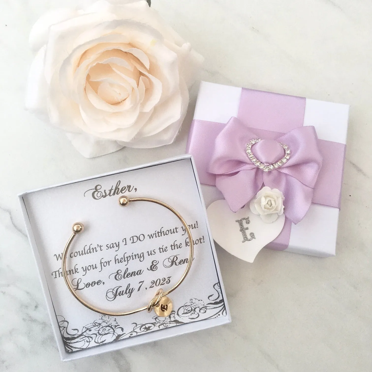 "Valerie" - Knot Bangle Bracelet - Available in Silver, Rose Gold and Yellow Gold