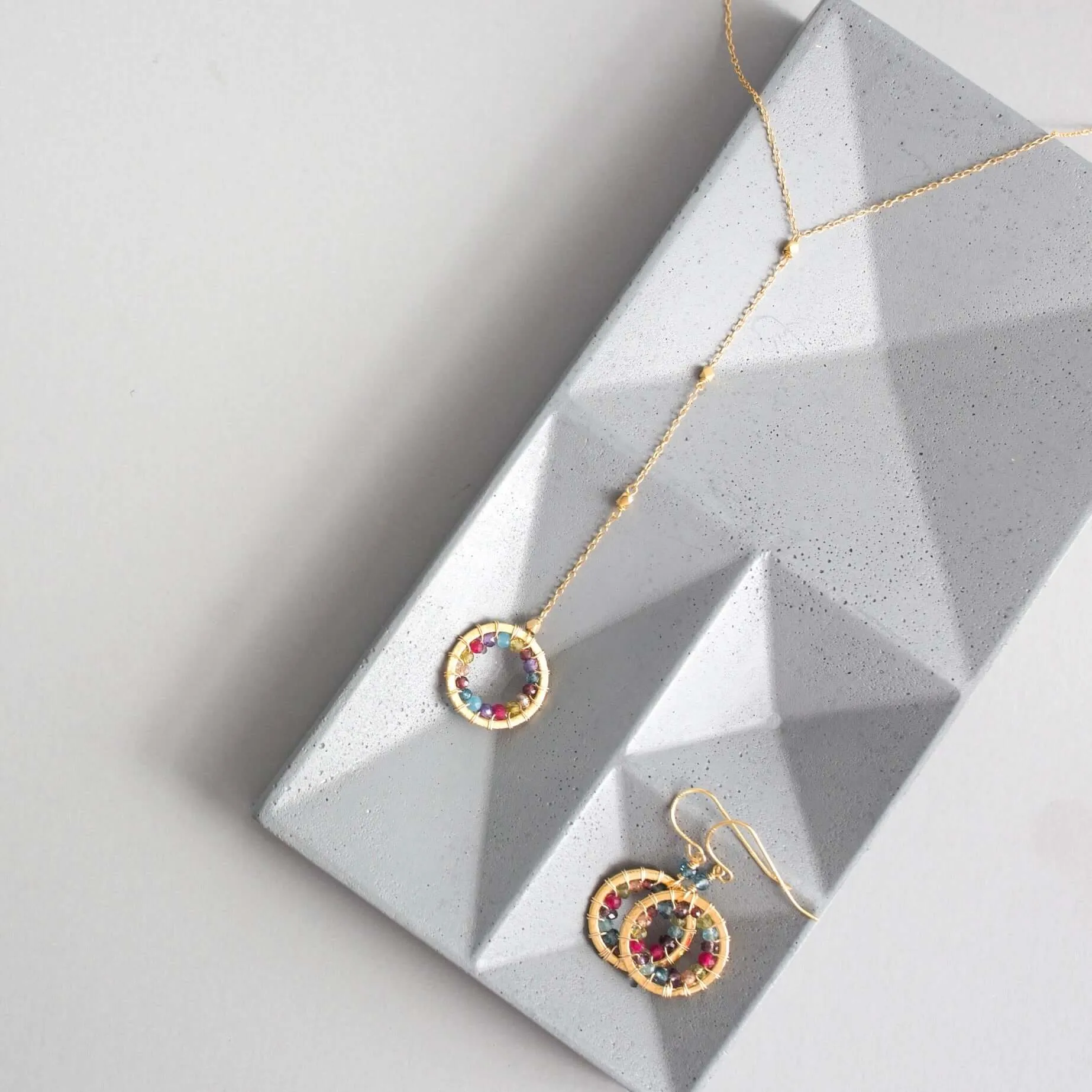 Rainbow Halo Mini Earrings