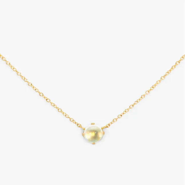 Rainbow Moonstone Wisp Necklace