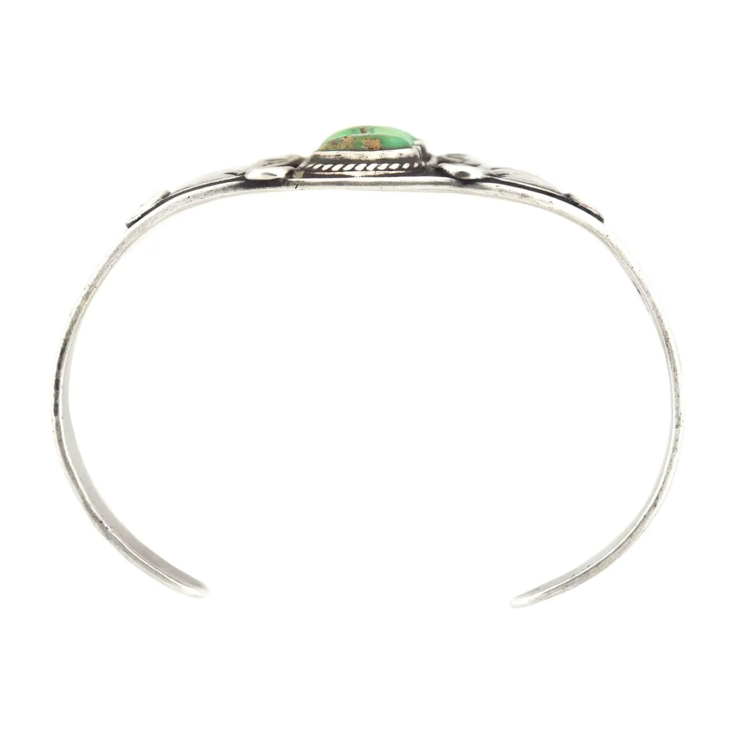 Retro Sterling Silver Native American Turquoise Cuff Bracelet