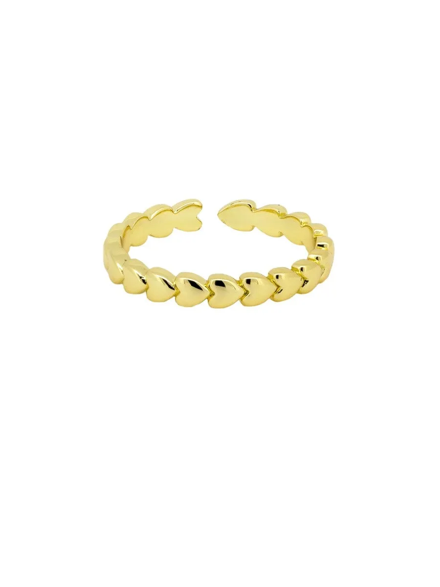 Ring - Heart Band Gold