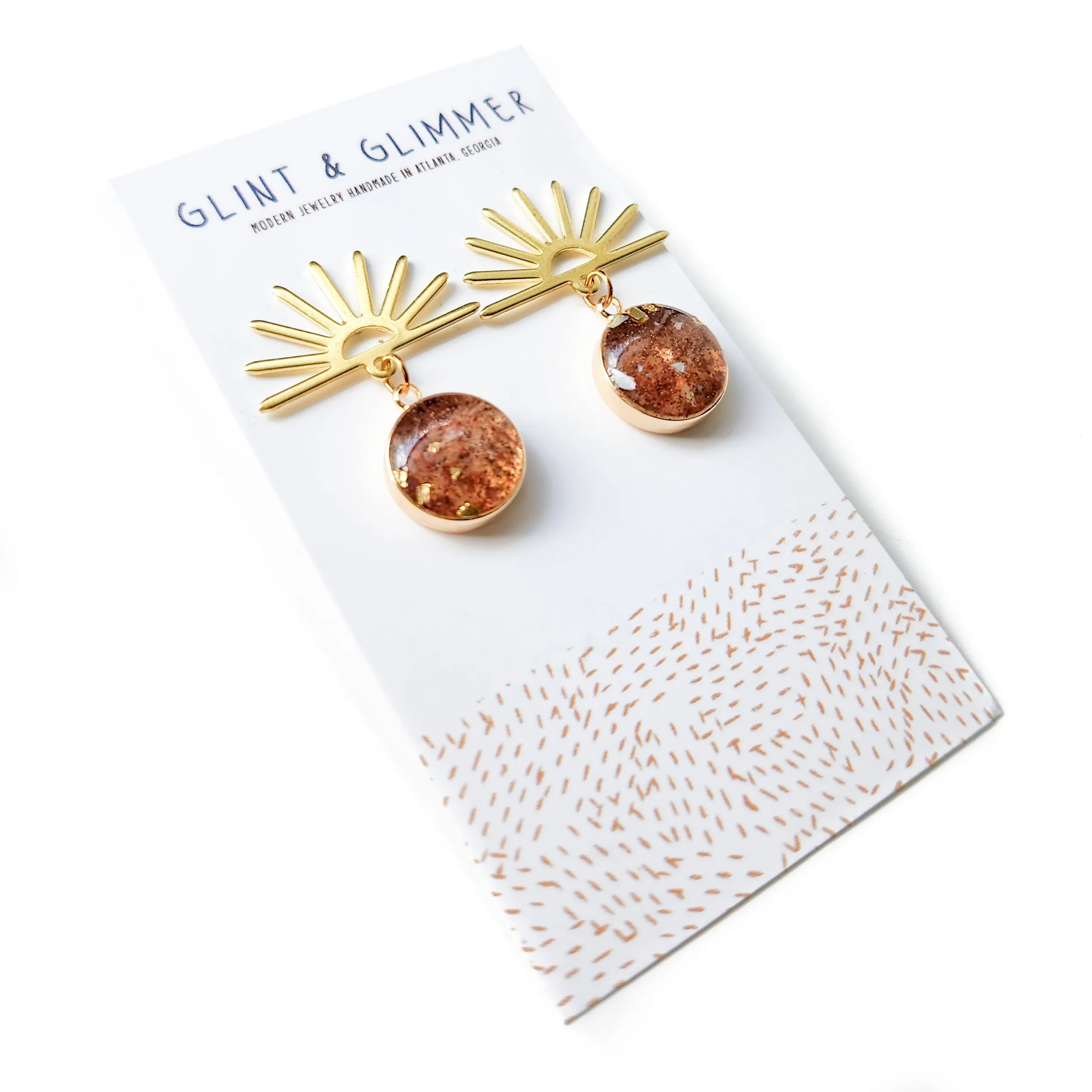 Roisin Gemstone and Resin Earrings