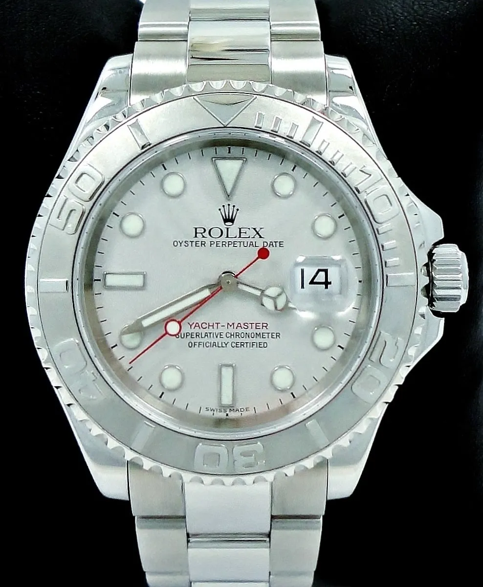 Rolex Yacht-Master 16622 40mm Oyster Platinum Bezel Watch
