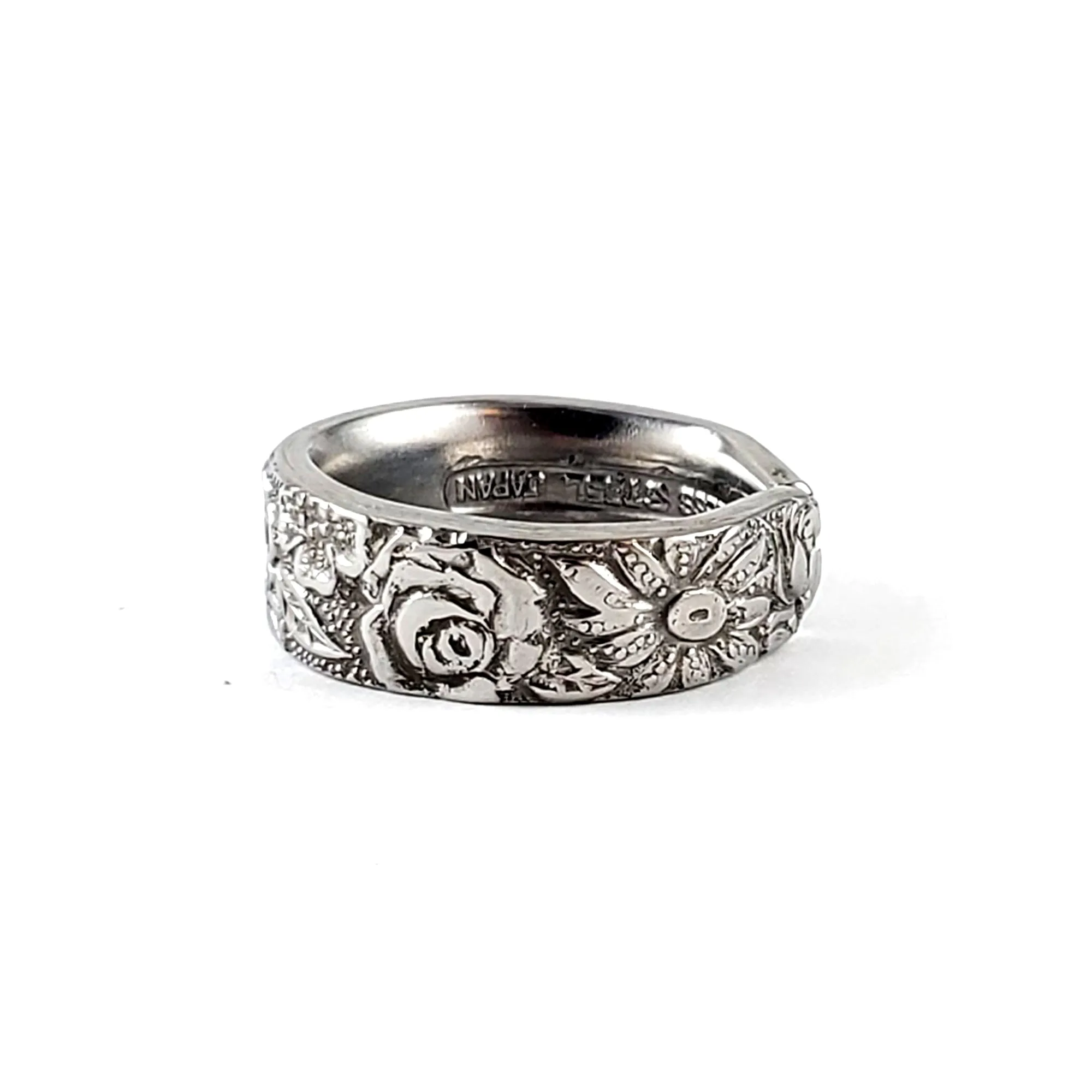 Rose Garden Stainless Steel Spoon Ring
