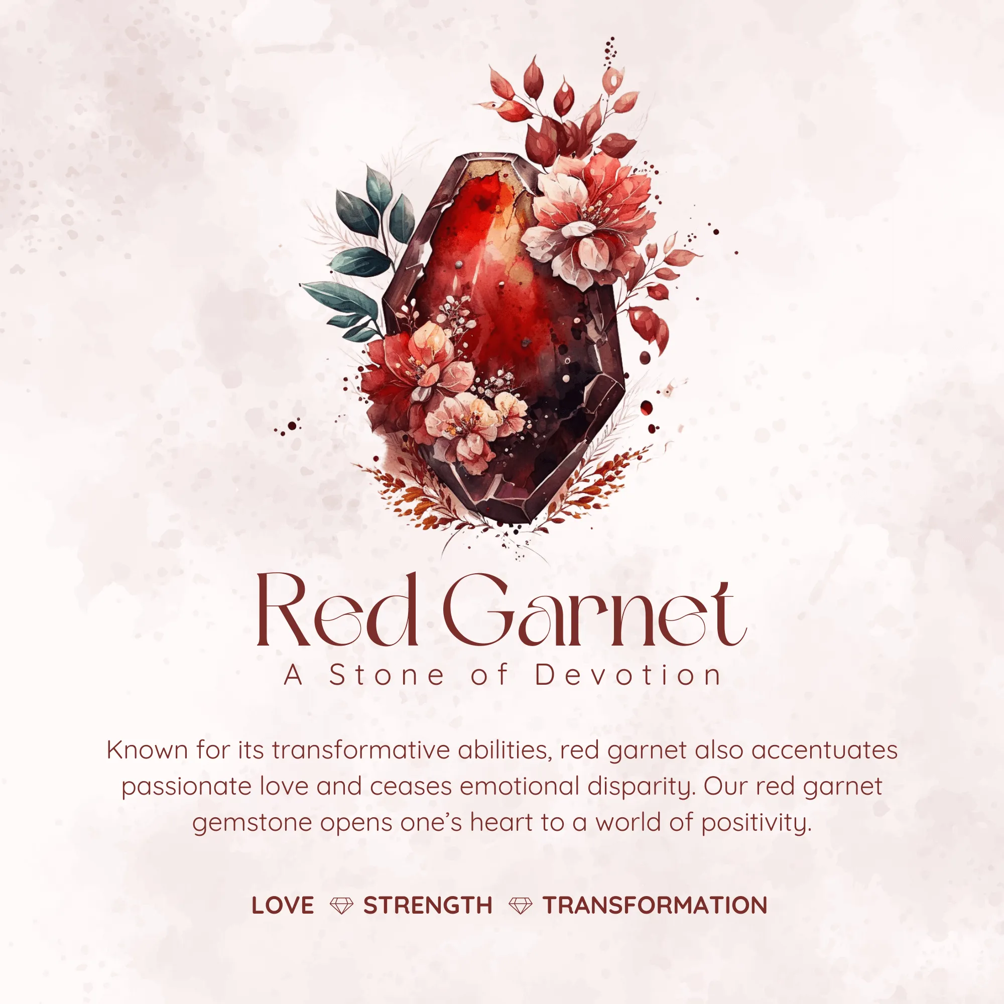 Rosy Heart Mozambique Garnet Necklace