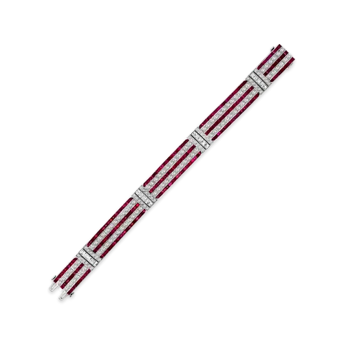 Ruby & Diamond Tiffany Estate BRacelet