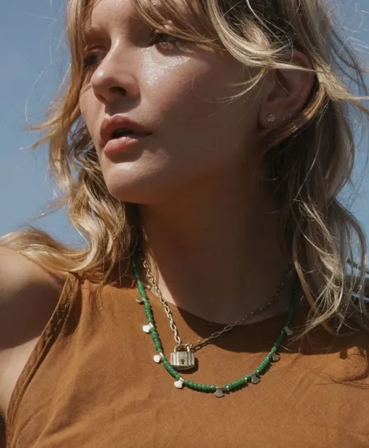 Satomi Studio | Gembok Pendant Step Necklace
