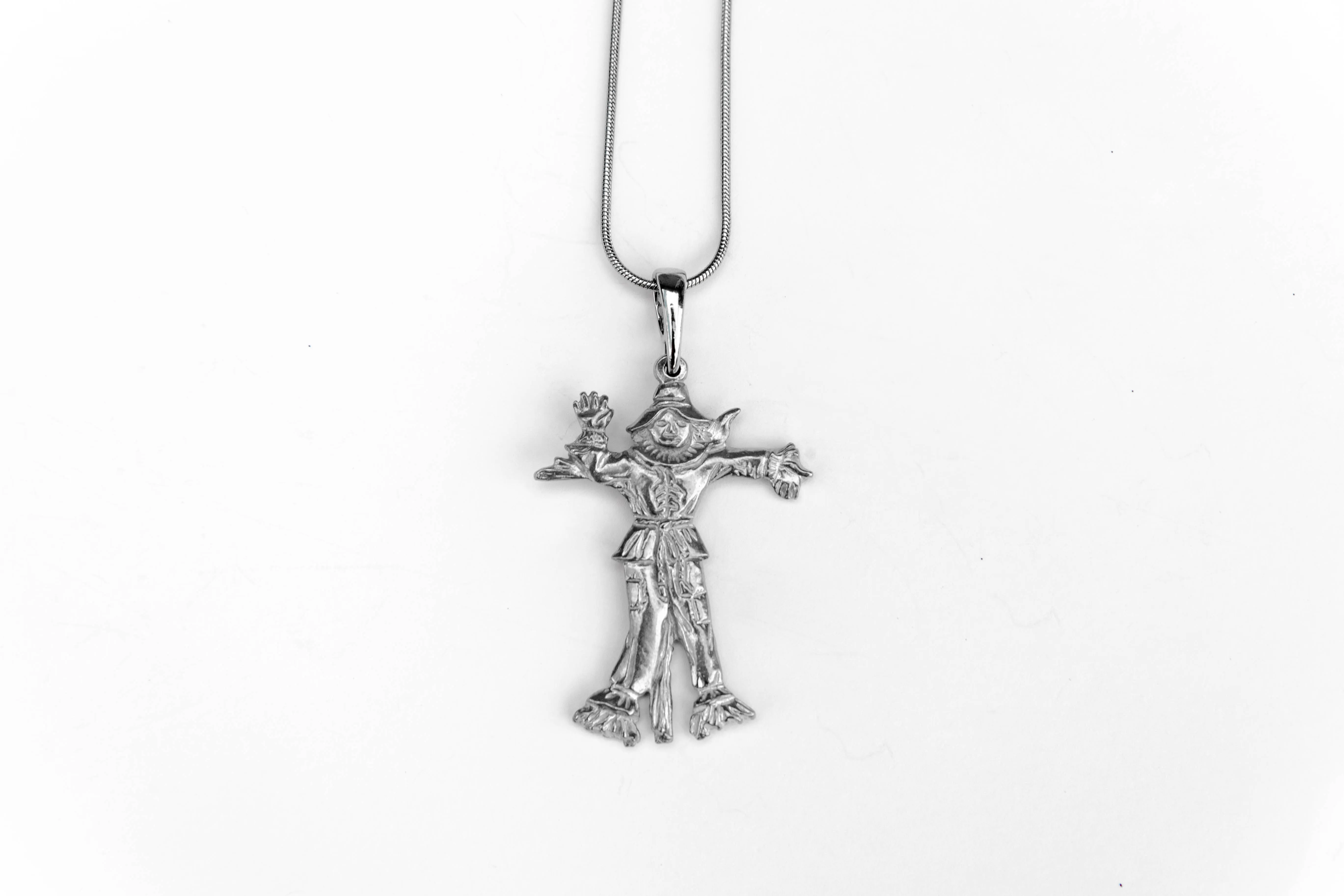 Scarecrow Pendant Necklace - Fall Jewelry