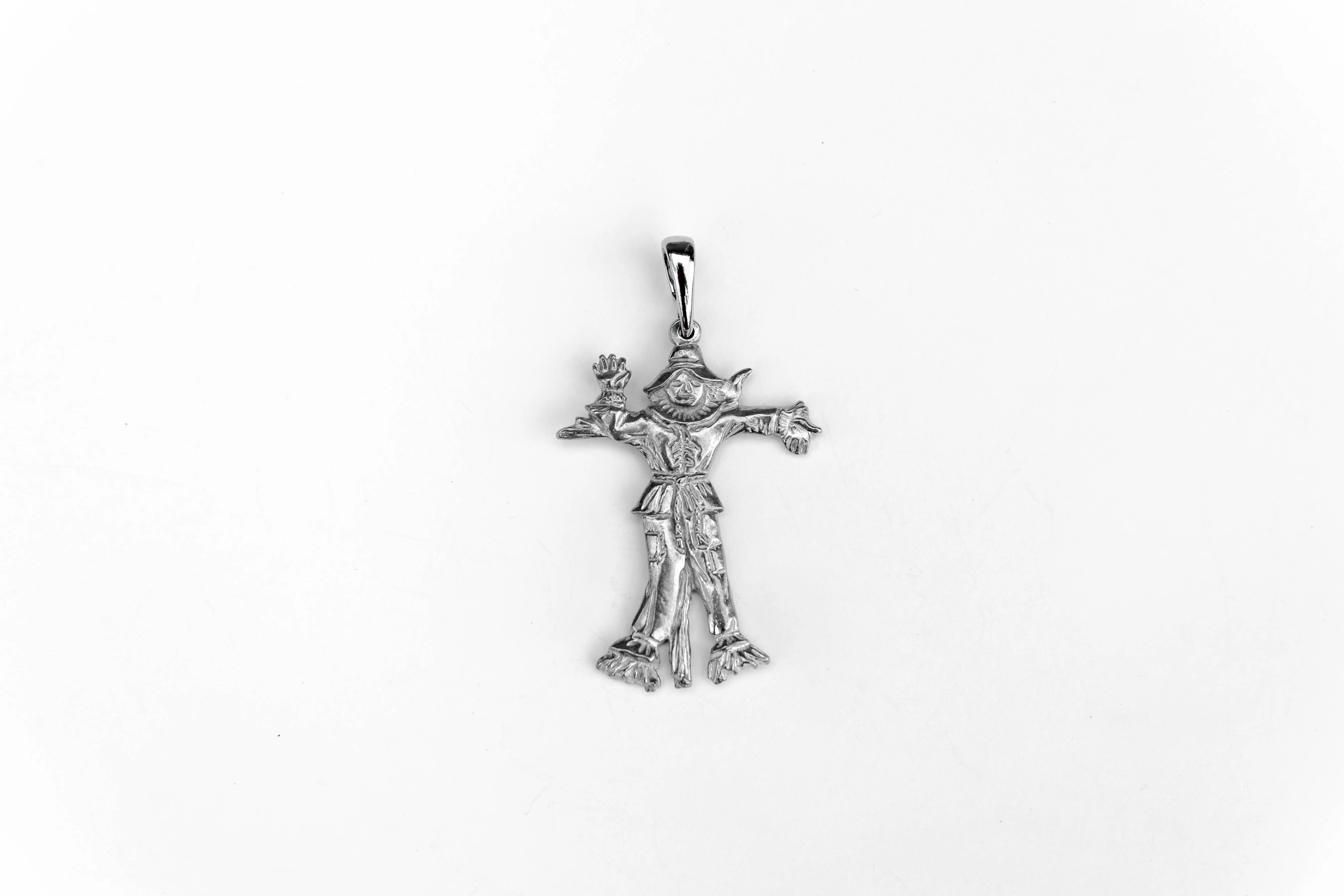 Scarecrow Pendant Necklace - Fall Jewelry