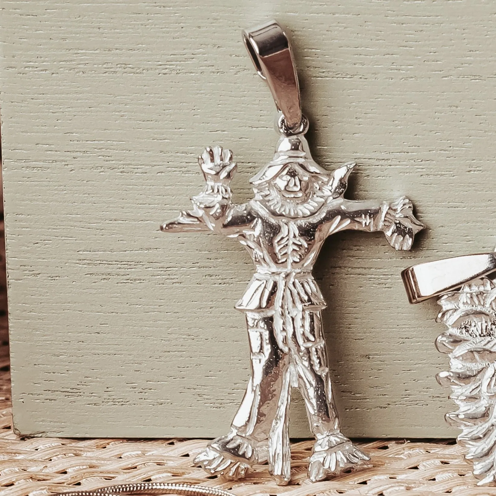 Scarecrow Pendant Necklace - Fall Jewelry