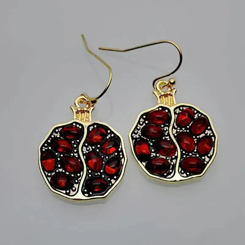 Seeded- the Ruby Red Seed Pomegranate Earrings