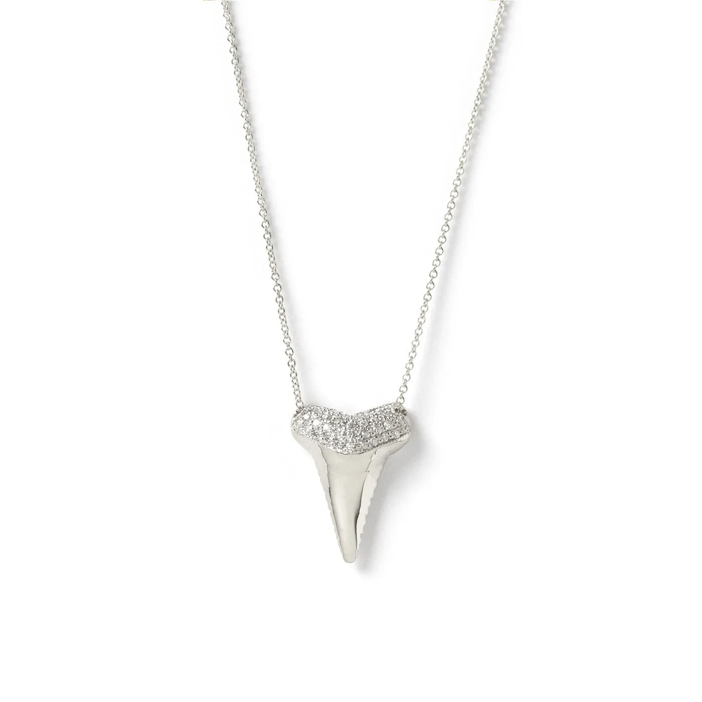 Sharktooth Necklace with Pavé Top
