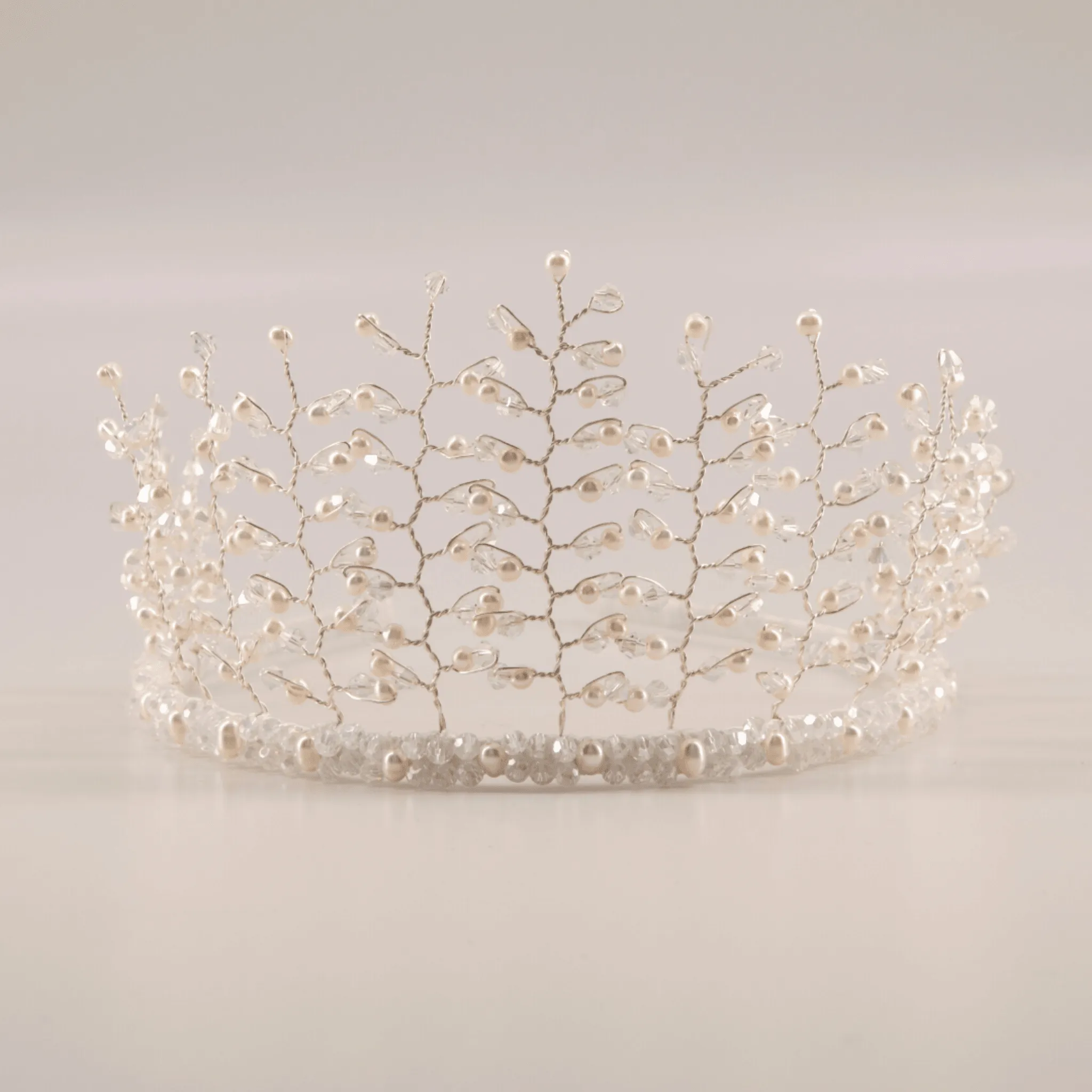 Sienna Likes To Party Girls Love And Faith Freshwater Pearl Crown Headband.