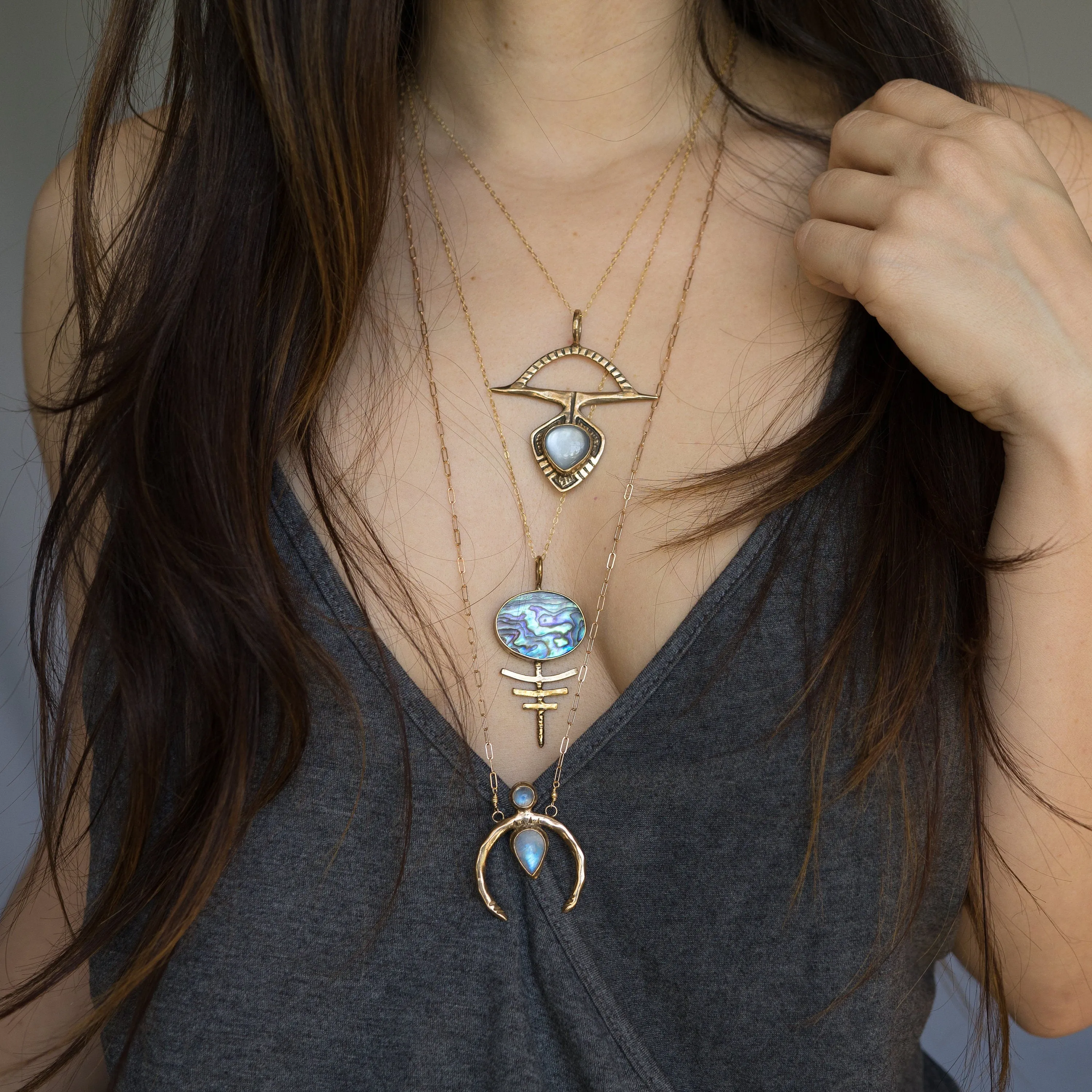SIERRA Gray moonstone Pendant