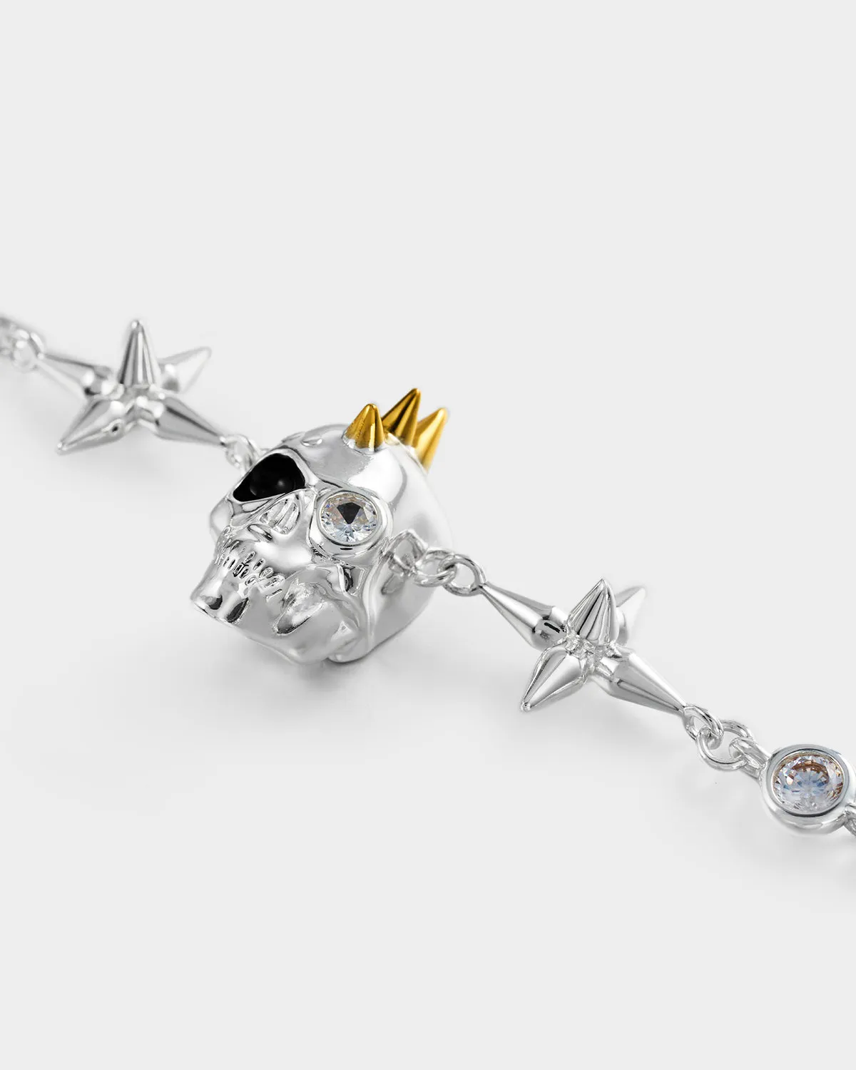 Silver & Golden Skull Bracelet