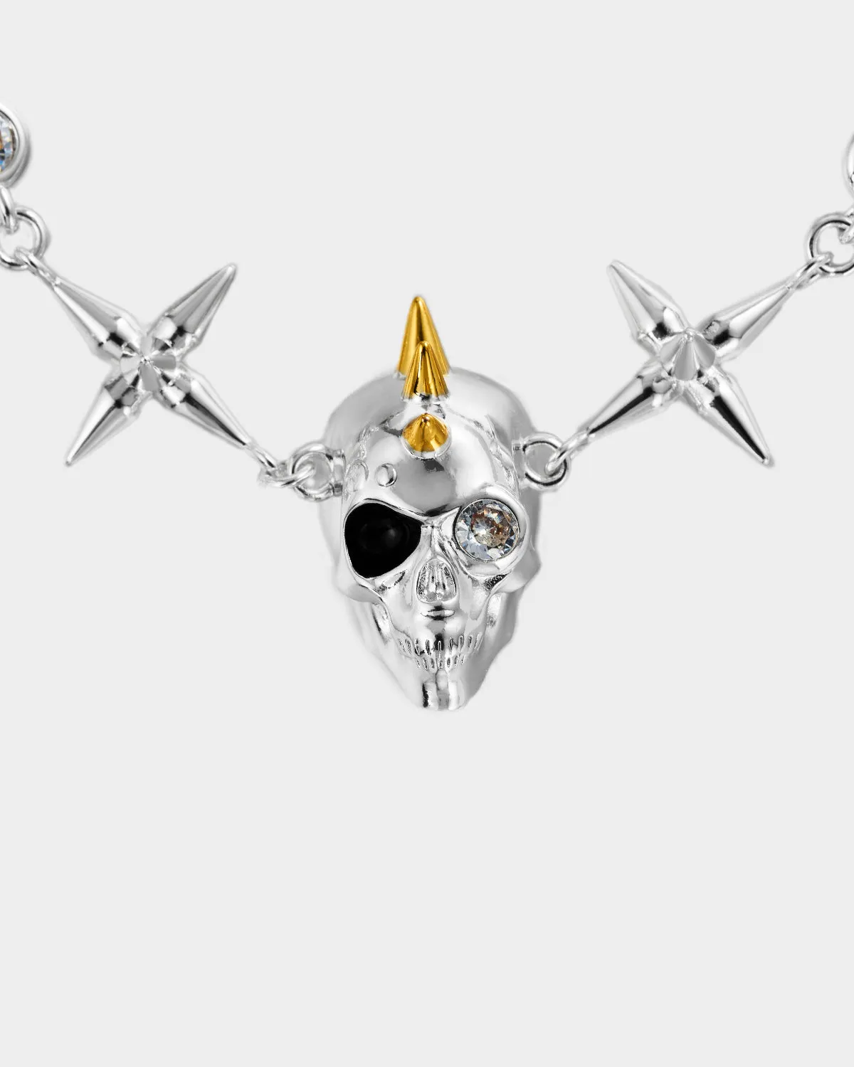 Silver & Golden Skull Bracelet