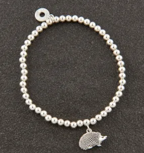 Silver Plated Hedgehog Stretchy Bracelet